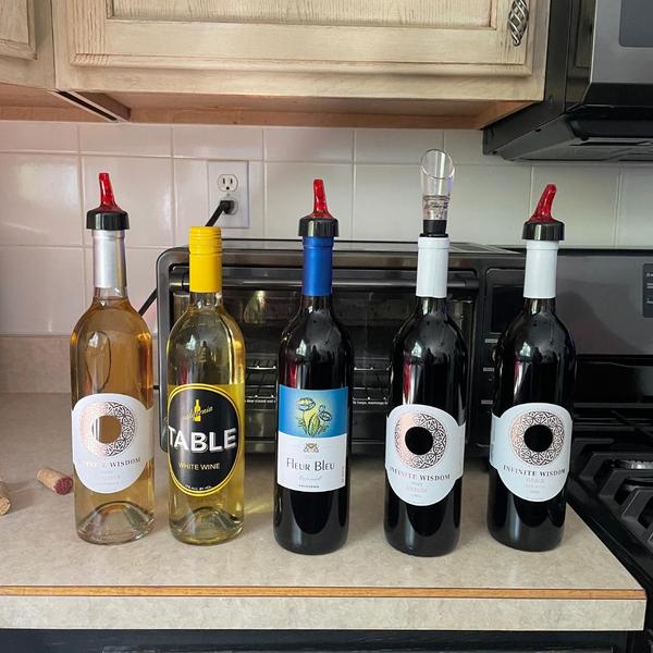 6 wine bottles