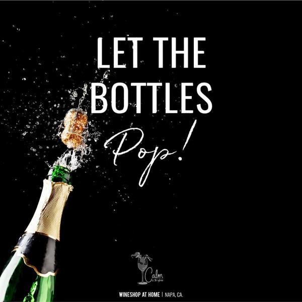 Bottle of champagne popping