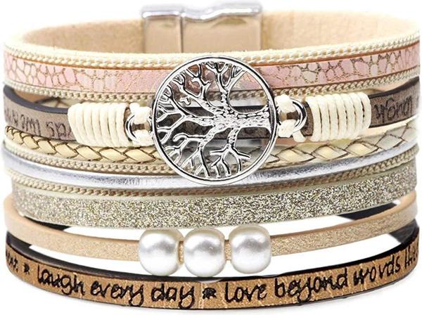 Inspirational Tree of Life Leather Bracelets