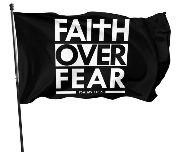 Faith Over Fear Bible Scripture Verse Christian Flag 