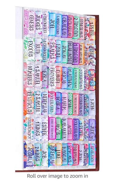 Colorful Floral Bible Tabs 