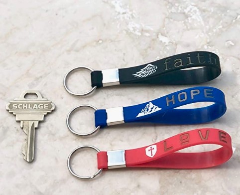 (12 Pack) Christian Keychains with Bible Verses