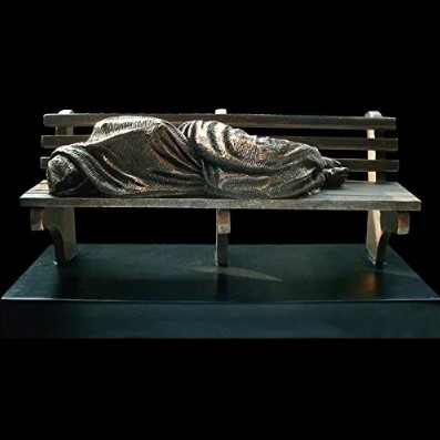 Homeless Jesus Sculpture (Minature) by Timothy Schmalz