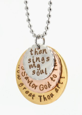 Christian Necklace "How Great Thou Art" Hymn