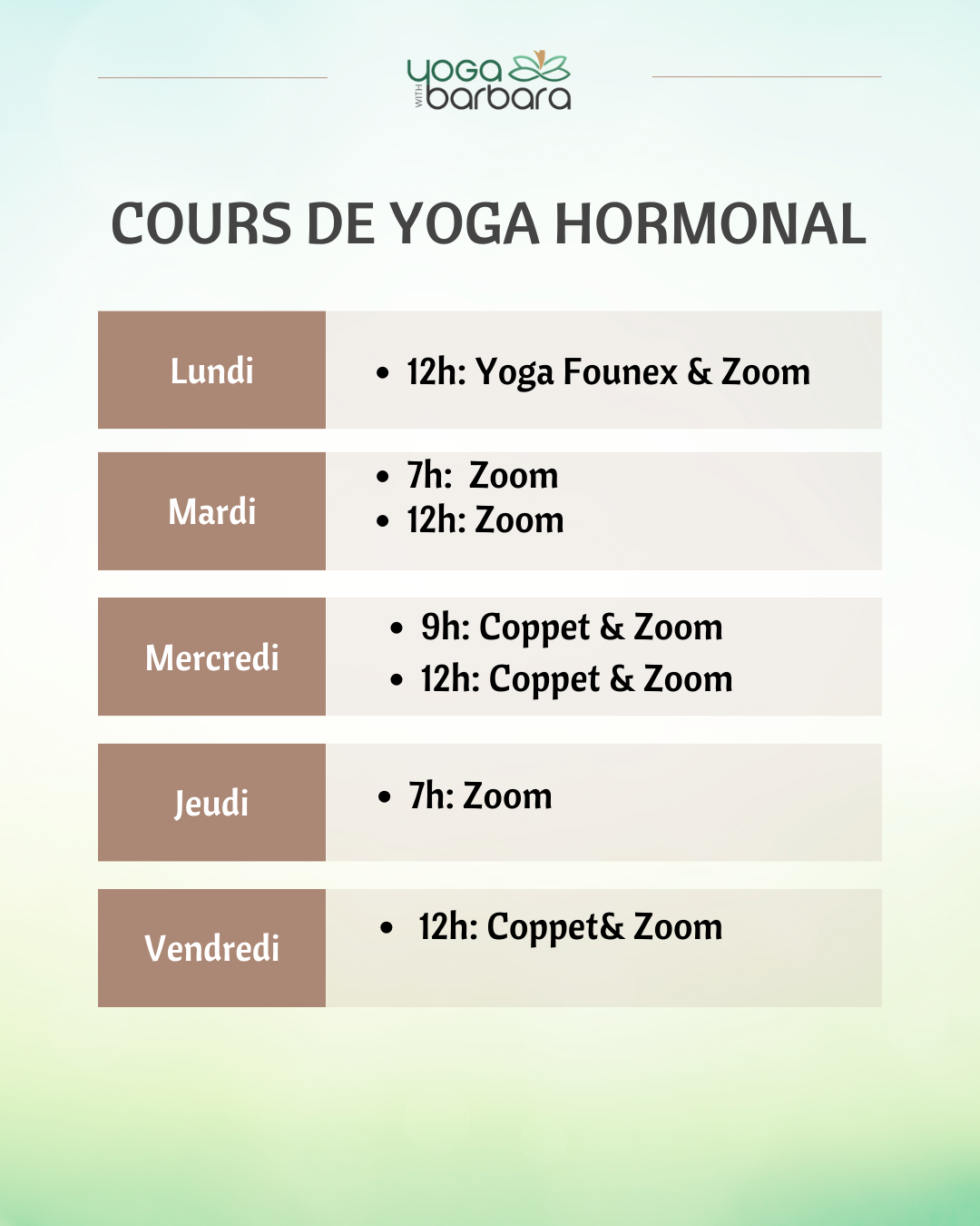 hormonal cours
