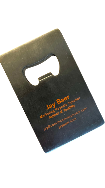 bottle opener business card