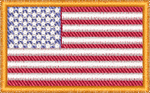 One Inch US flag embroidery design