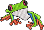 tree frog embroidery design