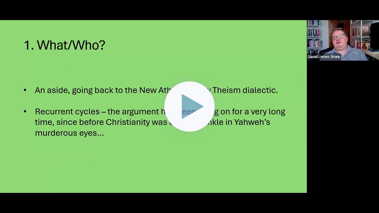 Freethinker editor's guest lecture on the 'New Theism' - London Metropolitan University, April 2025