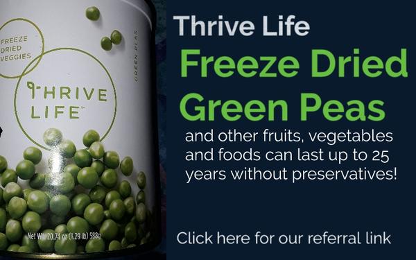 Thrive life Freeze Dried Green Peas