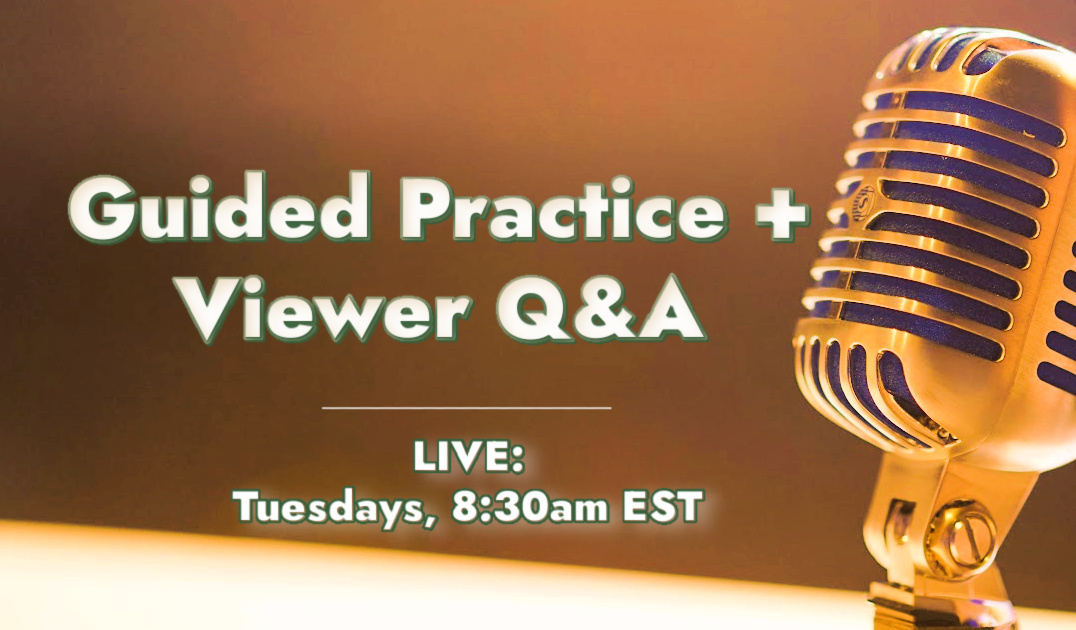 DIY Wellness — Guided Practice + Viewer Q&A, live Tuesdays 8:30am EST