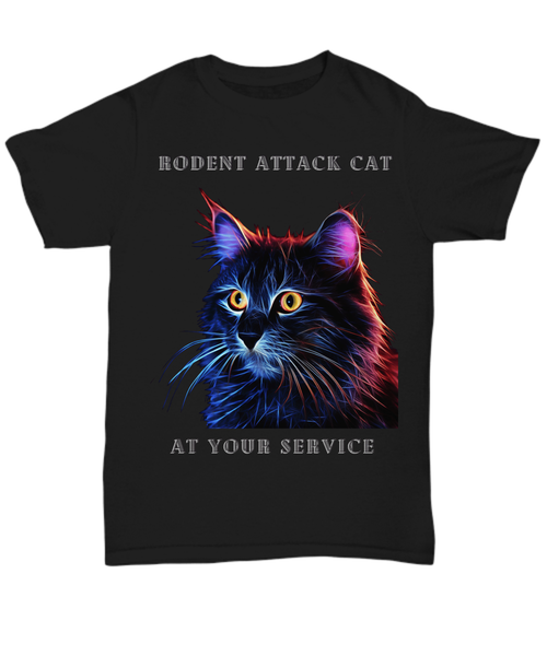 Rodent Attack Cat Black Neon Ears TShirt