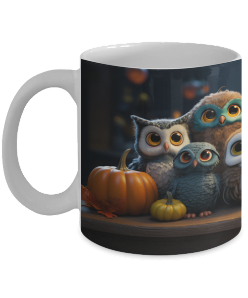 Incredibly Charming Owls with Little Pumpkins