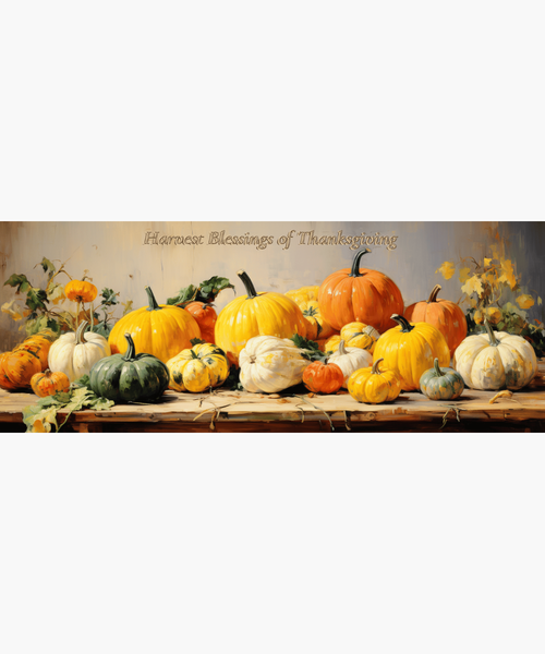 Harvest Blessings of Thanksgiving - Light Color Harvest Table