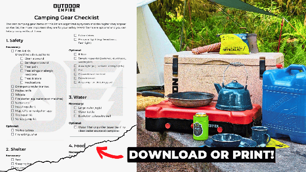 Camping gear checklist