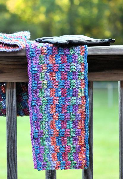 Bitty Blocks Scarf Free Crochet Pattern