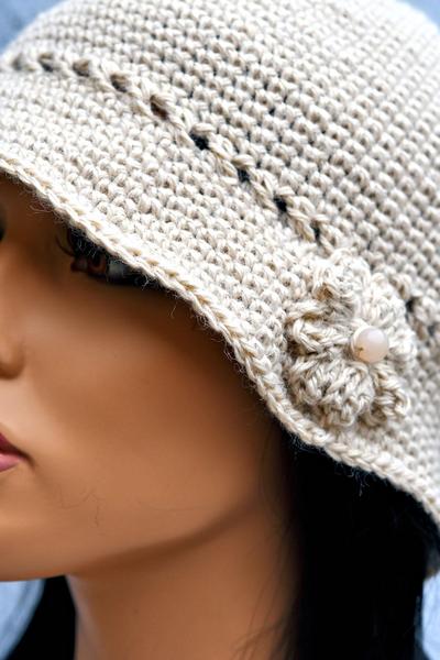 Flower Cloche Bucket Hat Free Crochet Pattern