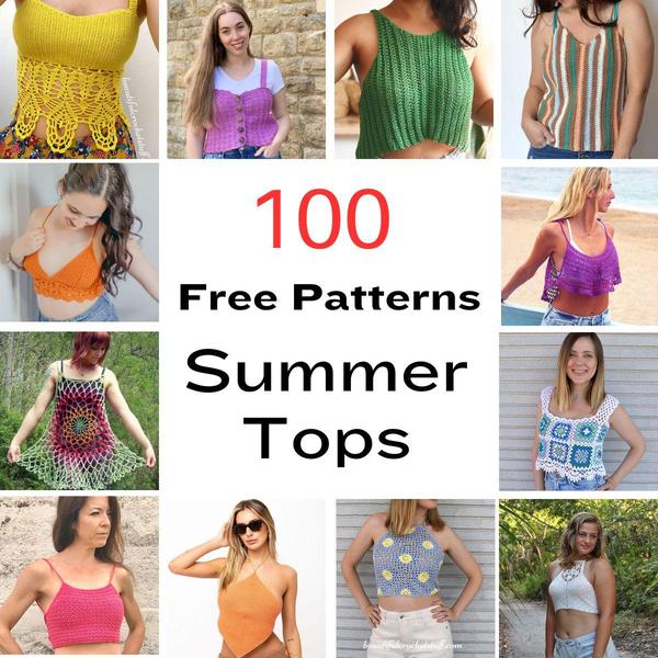 100 free crochet patterns for summer tops