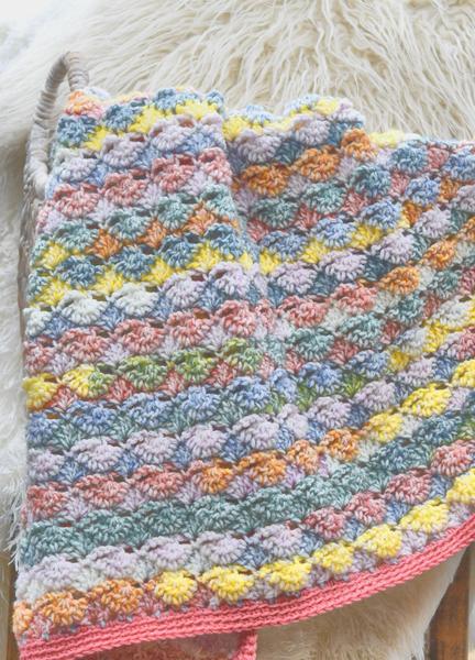 Watercolor Shells Afghan Free Crochet Pattern