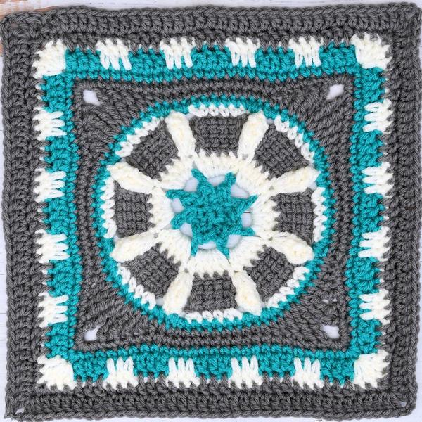 Celestial Landing Afghan Square Free Crochet Pattern