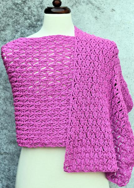 Labyrinth Lace Crochet Rectangle Shawl by Kim Guzman