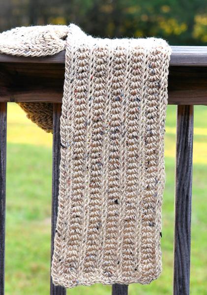 Tunisian Nautilus Mens Scarf Free Crochet Pattern