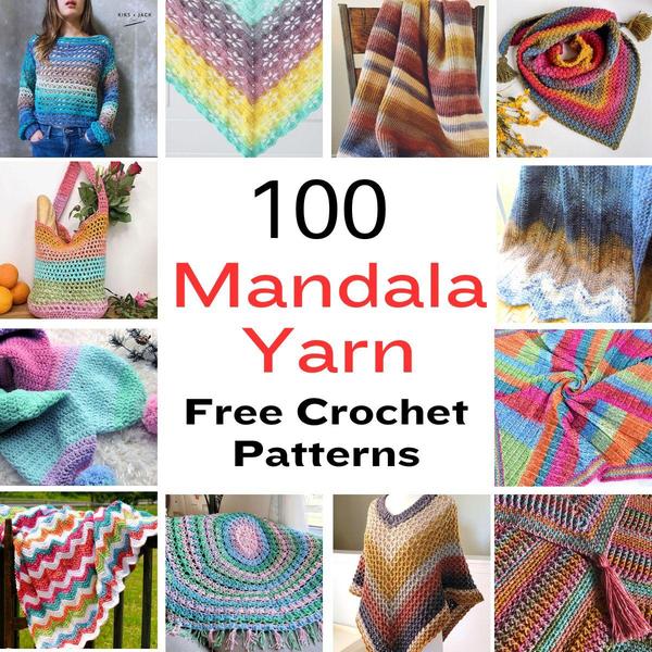 100 Free Crochet Patterns in Lion Brand Mandala