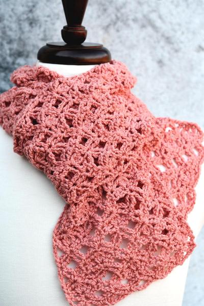 Boxed Bobbles Scarf Free Crochet Pattern