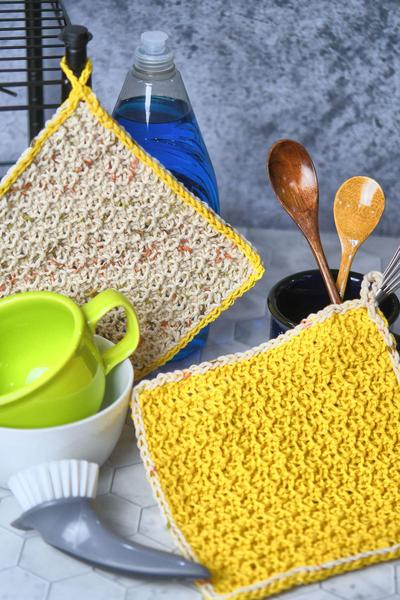 Linen Ridge Dishcloth Free Tunisian Crochet Pattern