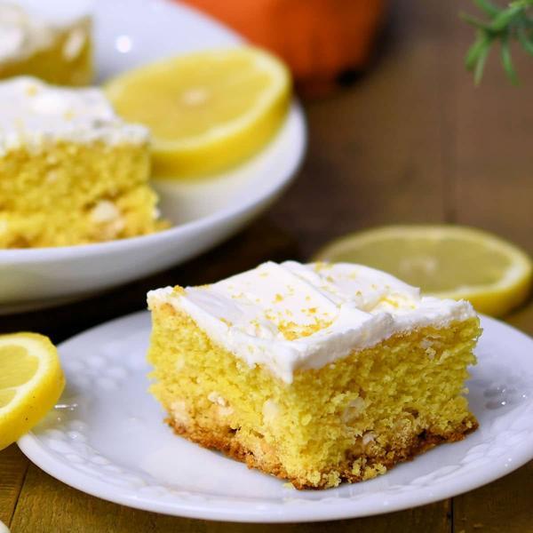 Frosted Lemon Bars from Box Cake Mix