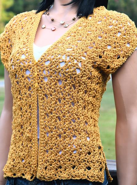 Harvest Flowers Vest Topper Free Crochet Pattern