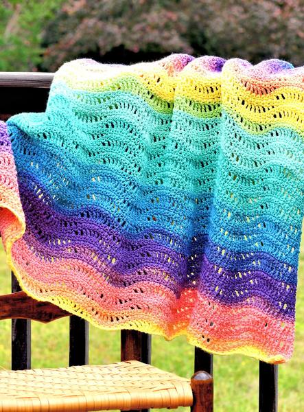Mandala Waves Crochet Baby Blanket