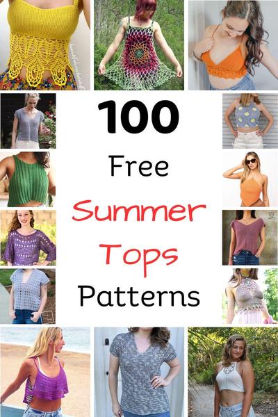 10 free crochet patterns for Summer Tops