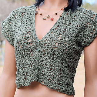 Spring Button Front Cardigan free crochet pattern