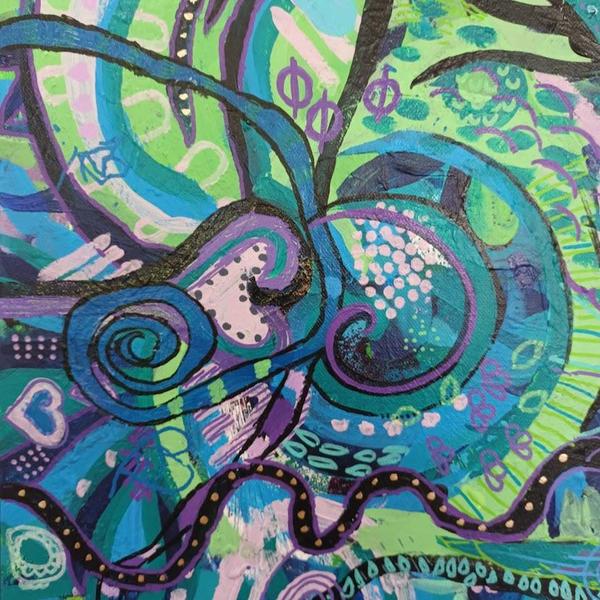 From the edge pattern "River Song' and a swirling spiral