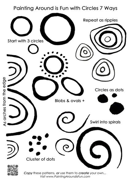 Painting Around is Fun with Circles 7 Ways