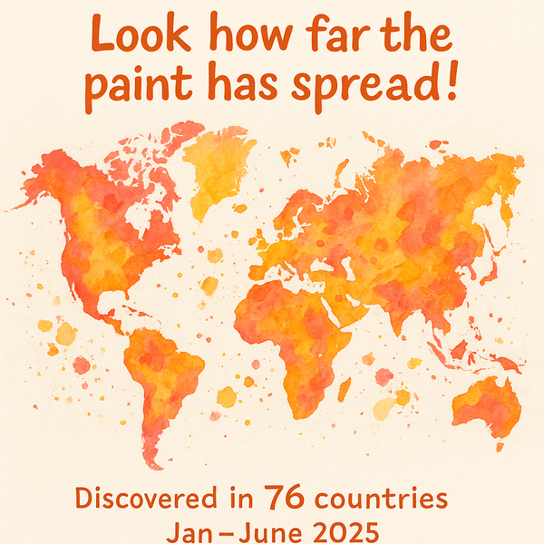 People from 76 Countries have visited my website to discover more about Pattern Play Collaborative Art!