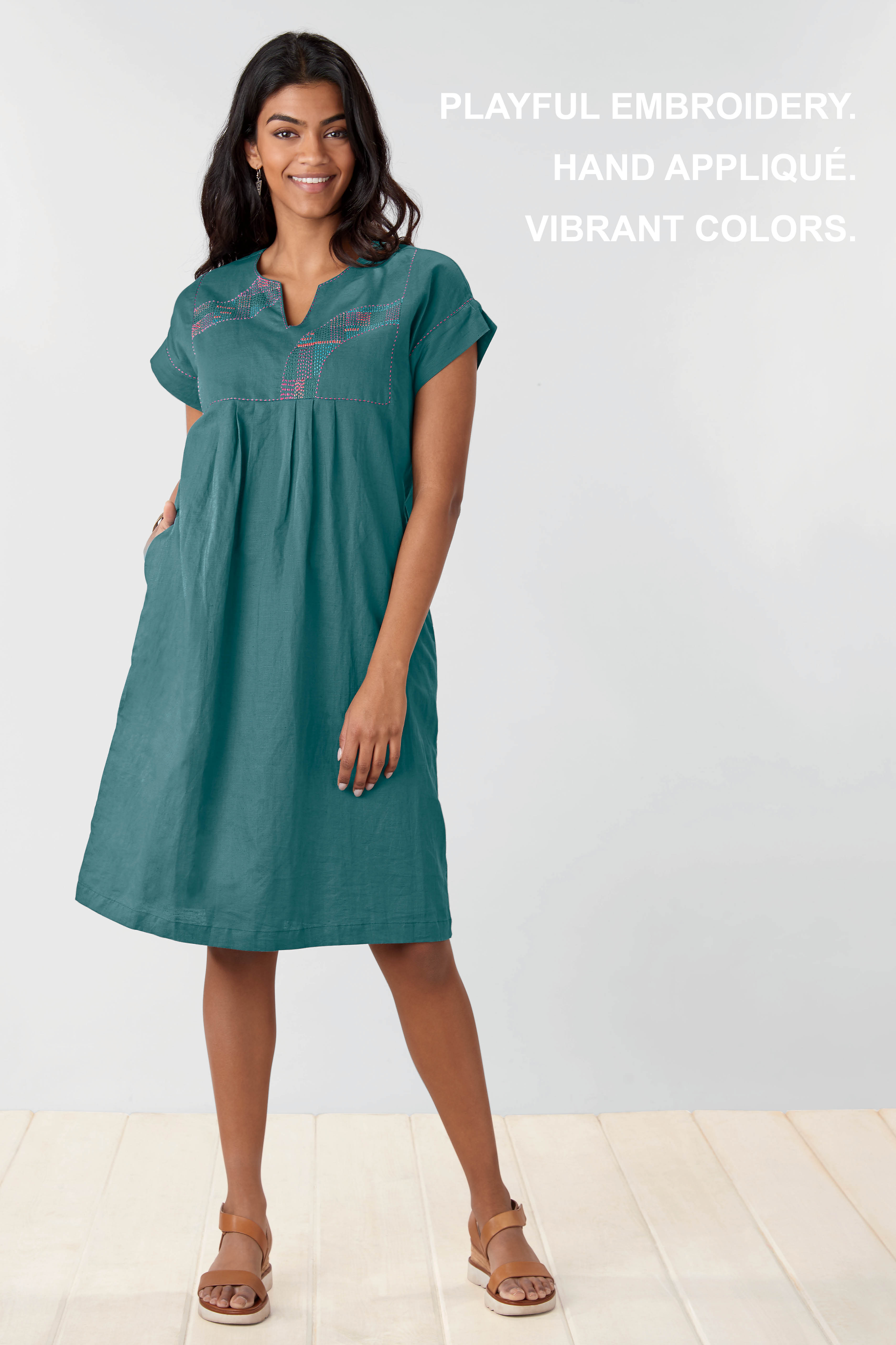 Playful embroidery. Hand appliqué. Vibrant colors.