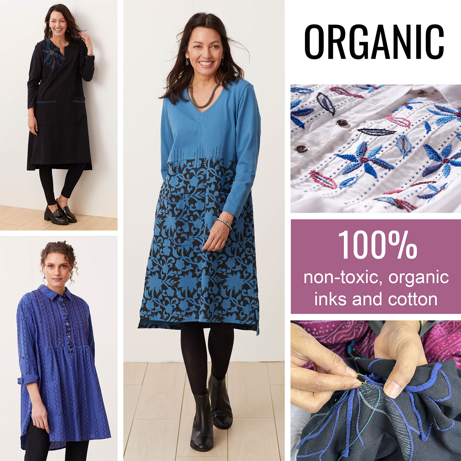 ORGANIC 100% non-toxic, organic inks and cotton