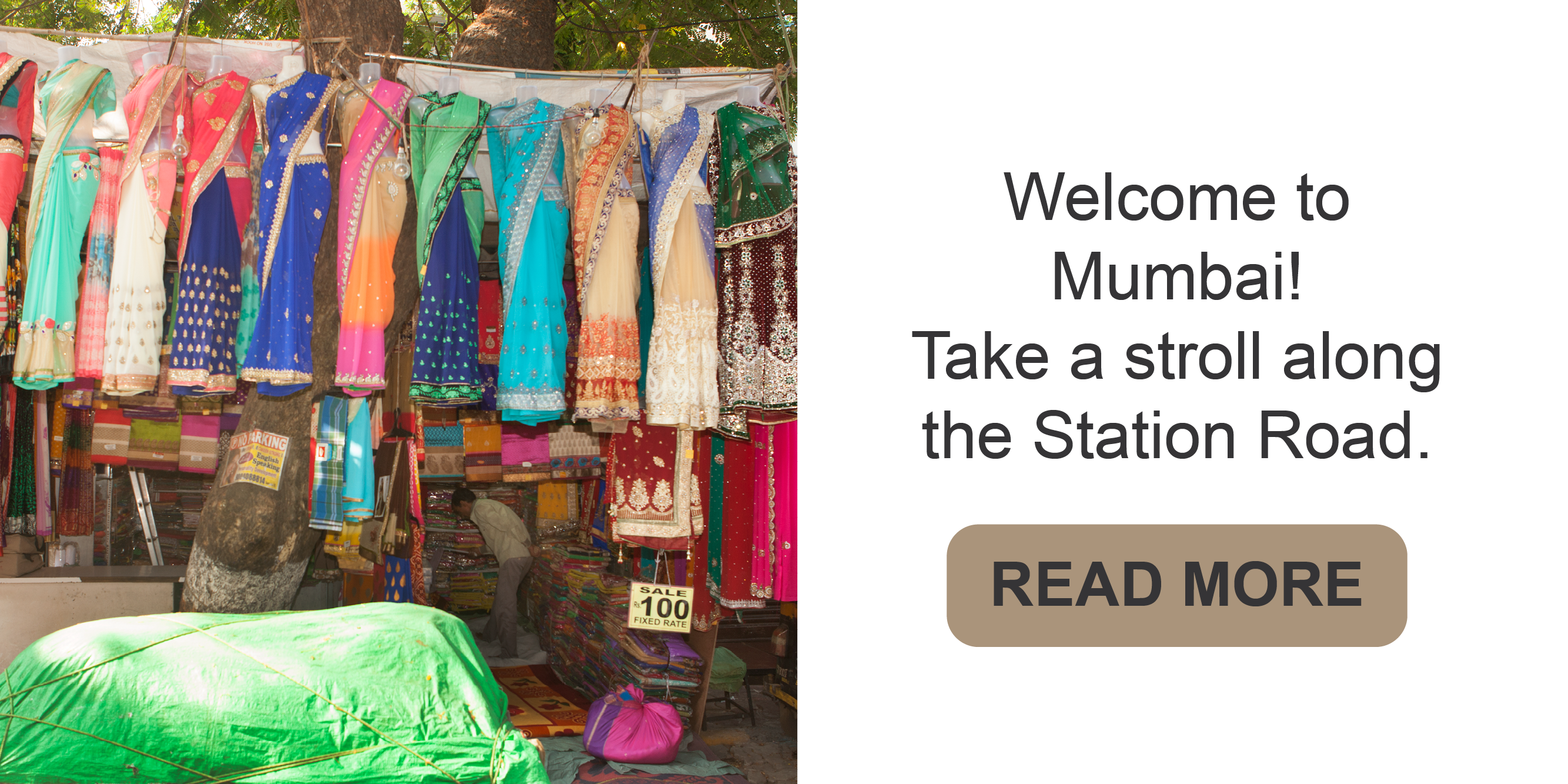 Welcome to Mumbai! Take a stroll along the Station Road.