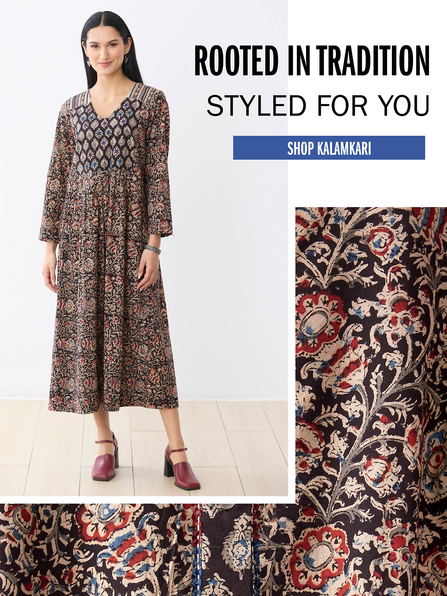 ROOTED IN TRADITION STYLED FOR YOU SHOP KALAMKARI 