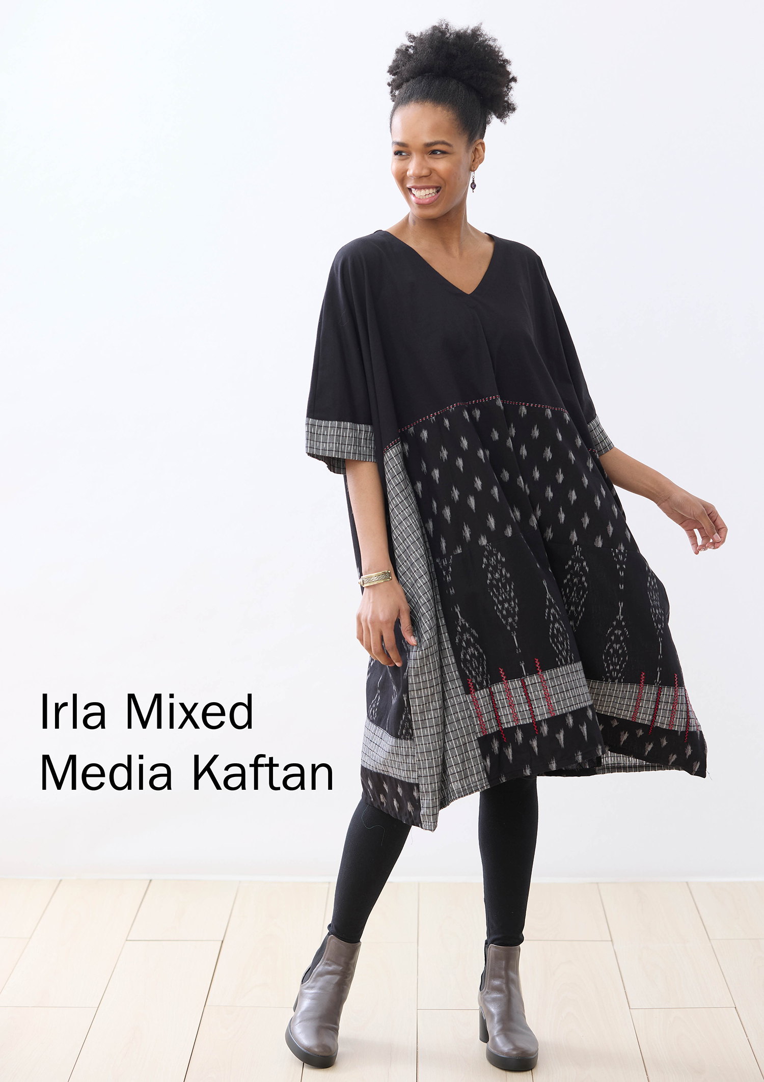Irla Mixed Media Kaftan