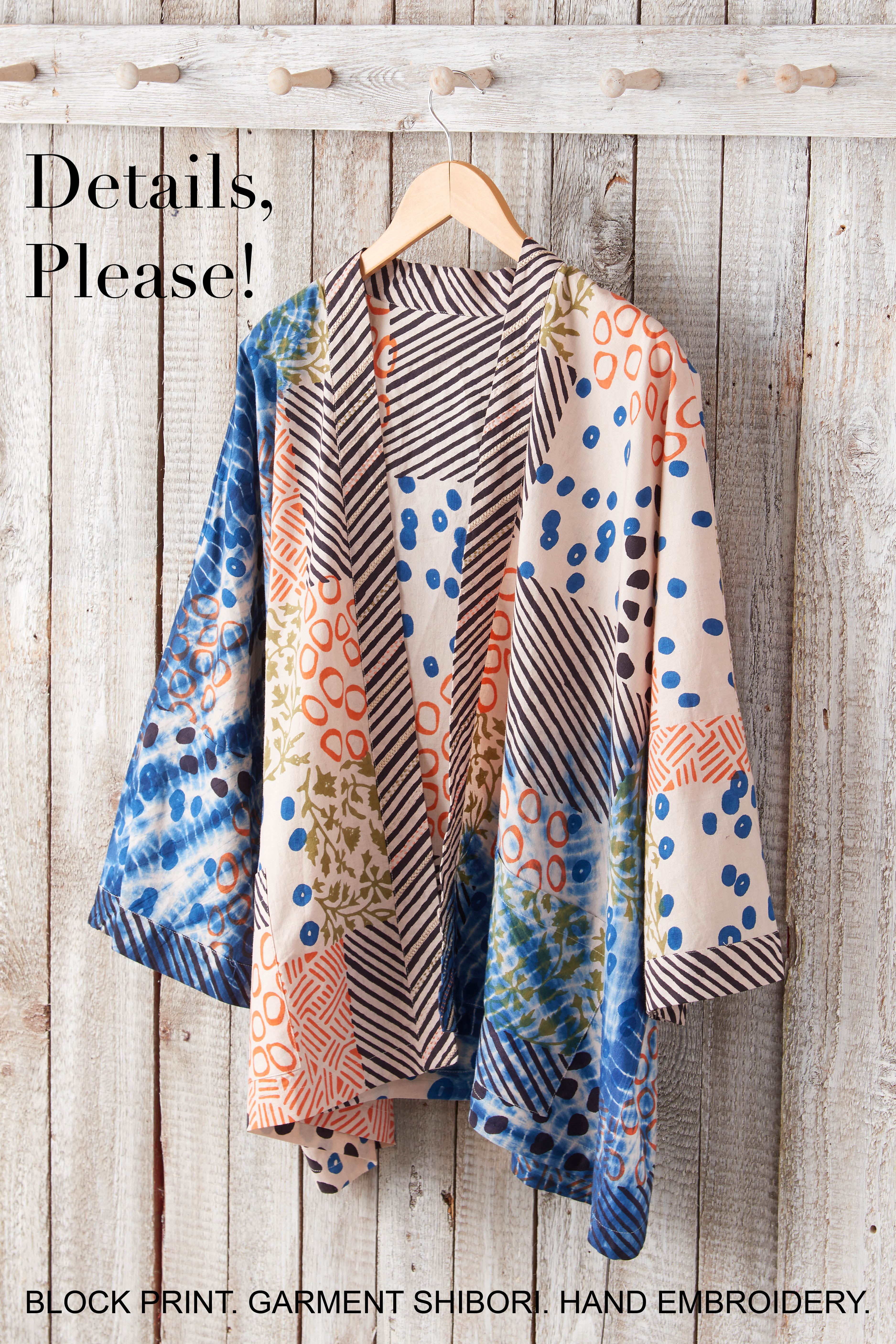 Details, Please! Block Print. Garment Shibori. Hand Embroidery.