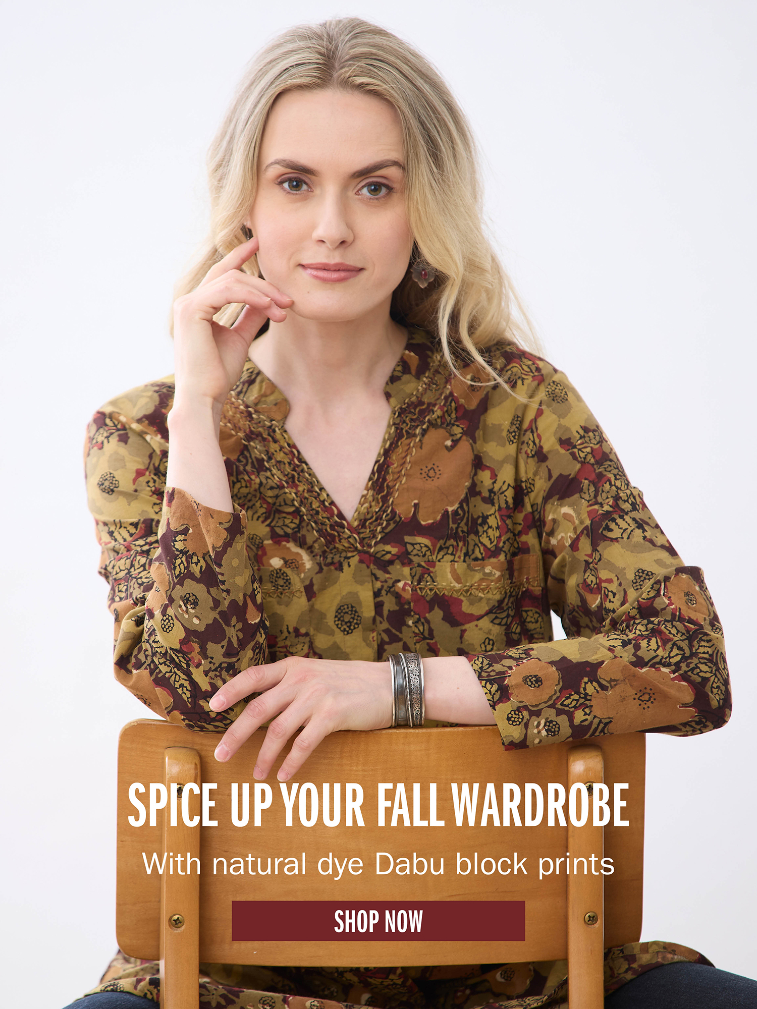 SPICE UP YOUR FALL WARDROBE With natural dye Dabu block prints SHOP NOW