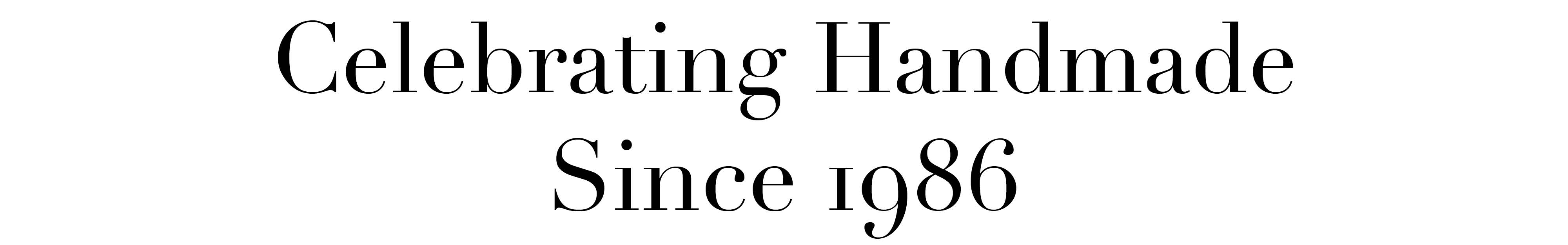Celebrating handmade since 1986