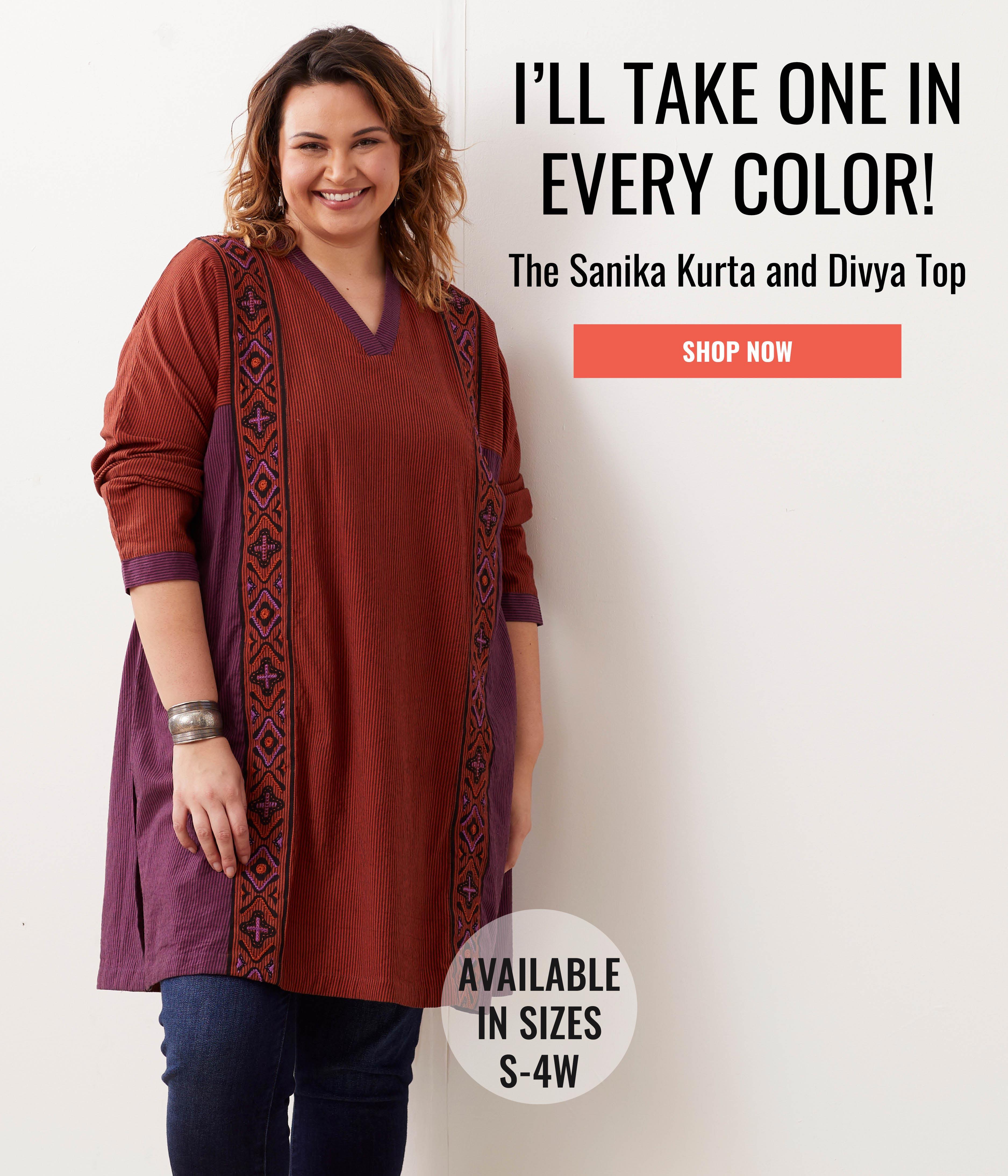 I'LL TAKE ONE IN EVERY COLOR! The Sanika Kurta and Divya Top. SHOP NOW