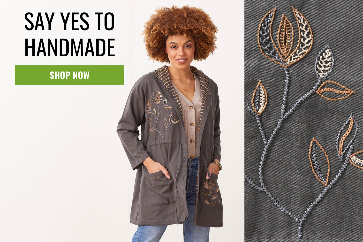 SAY YES TO HANDMADE. SHOP NOW.
