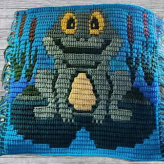 Jasmine Frog Mosaic Crochet Pattern