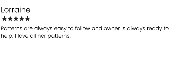 Easy to Follow Pattern Testimonial