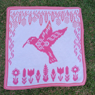 Nature's Beauty Hummingbird Blanket Mosaic Crochet Pattern